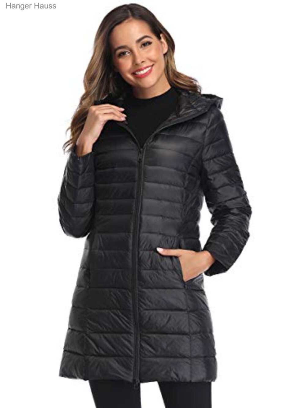 Women's Ultralight Packable Down Puffer Jacket Hooded Long Winter Coat
